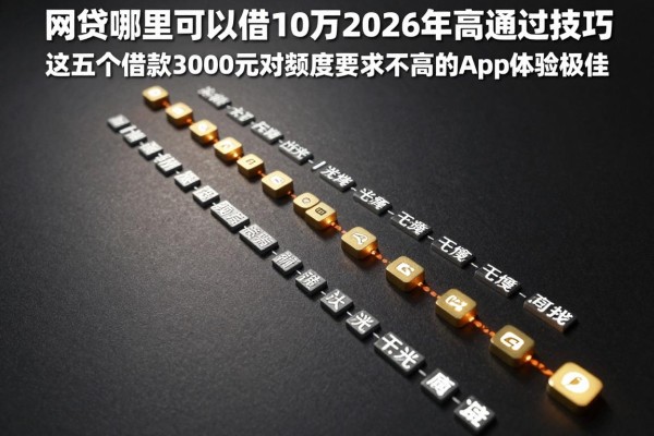 网贷哪里可以借10万2026年高通过技巧,这五个借款3000元对额度要求不高的app体验极佳