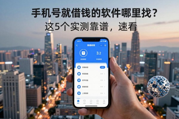 手机号就能借钱的软件哪里找？这5个实测靠谱，速看！