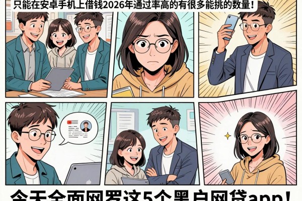 只能在安卓手机上借钱2026年通过率高的有很多能挑的数量!,今天全面网罗这5个黑户网贷app!