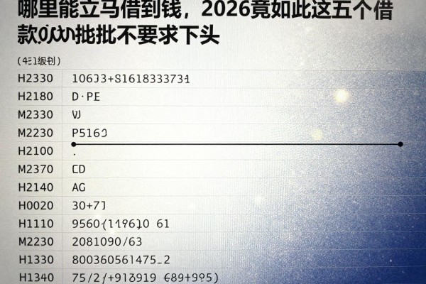 哪里能立马借到钱,2026竟是如此这五个借款2000秒批对要求不高软件