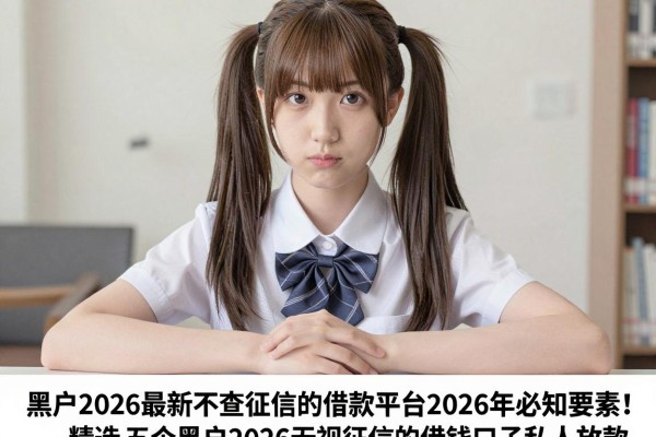 黑户2026最新不查征信的借款平台2026年必知要素！精选​五个黑户2026无视征信的借钱口子私人放款