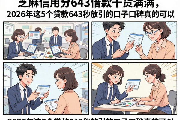 芝麻信用分643借款干货满满，2026年这5个贷款643秒放款的口子口碑真的可以