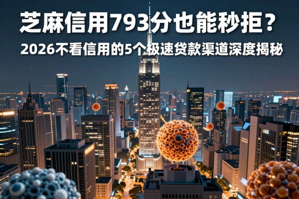 芝麻信用793分也能秒拒?2026不看信用的5个极速贷款渠道深度揭秘