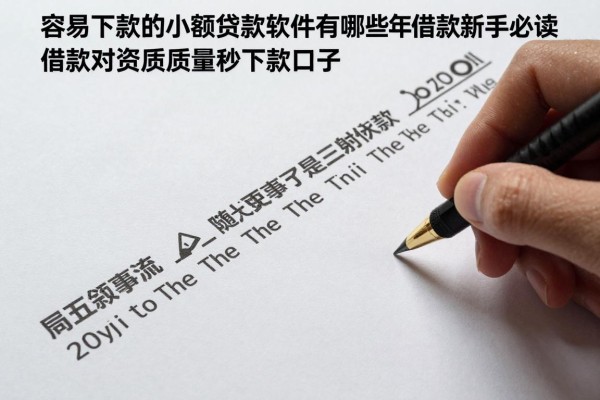 容易下款的小额贷款软件有哪些2026年借款新手必读！叙述这五个借款对资质要求不高2000秒下款的口子