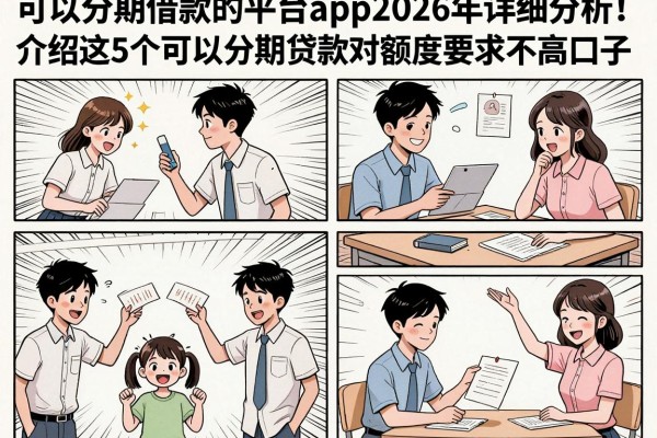 可以分期借款的平台app2026年详细分析!介绍这5个可以分期贷款对额度要求不高口子