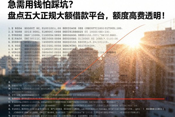 急需用钱怕踩坑？盘点五大正规大额借款平台，额度高息费透明！