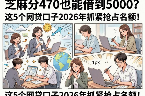 芝麻分470也能借到5000?这5个网贷口子2026年抓紧抢占名额!