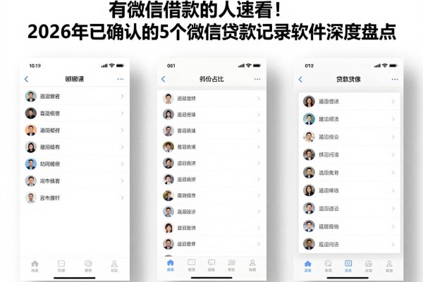 有微信借款记录的人速看!2026年已确认的5个微信贷款记录软件深度盘点
