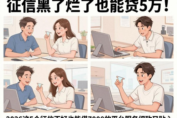 征信黑了烂了也能贷5万!2026这5个征信不好也能借7000的平台服务细致又贴心
