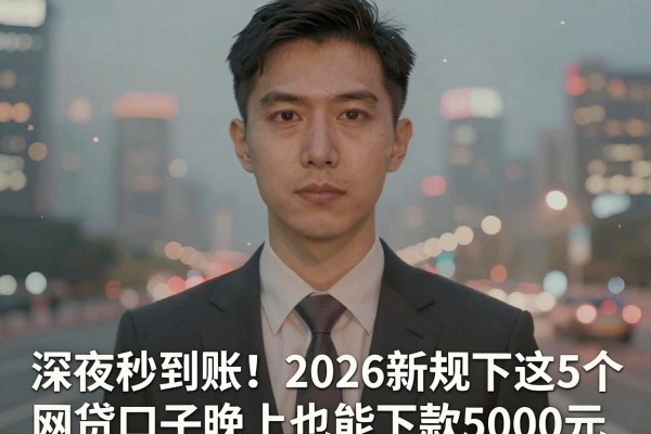 深夜秒到账！2026新规下这5个网贷口子晚上也能下款5000元