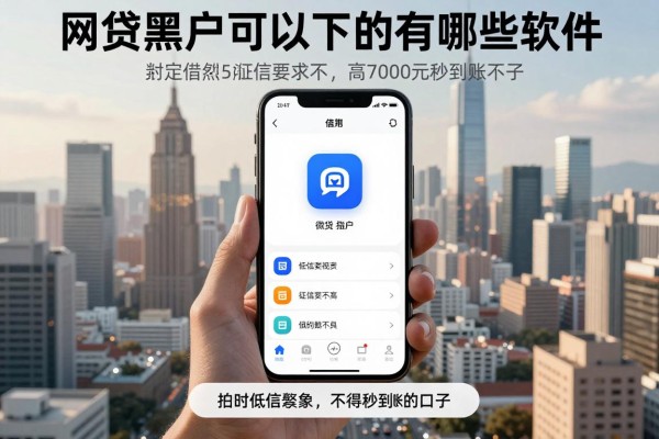 网贷黑户可以下的有哪些软件2026年今日聚焦点！顺道介绍这5个借款黑户对征信要求不高7000元秒到账的口子