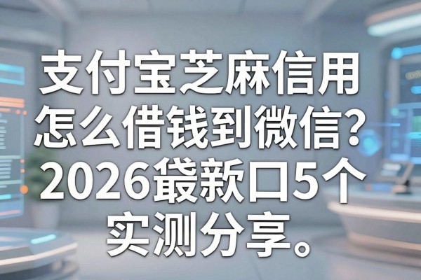 支付宝芝麻信用怎么借钱到微信?2026最新5个贷款口子实测分享