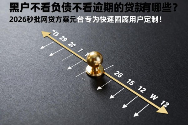 黑户不看负债不看逾期的贷款有哪些？2026秒批审核方案曝光，这5个网贷平台专为快速周转用户定制！