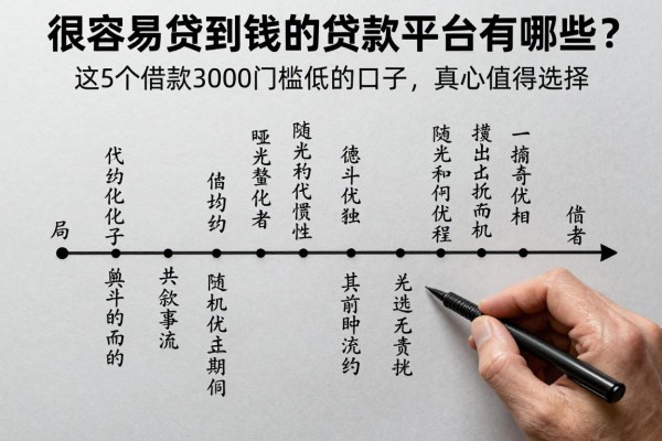 很容易贷到钱的贷款平台有哪些?这5个借款3000门槛低的口子,真心值得选择