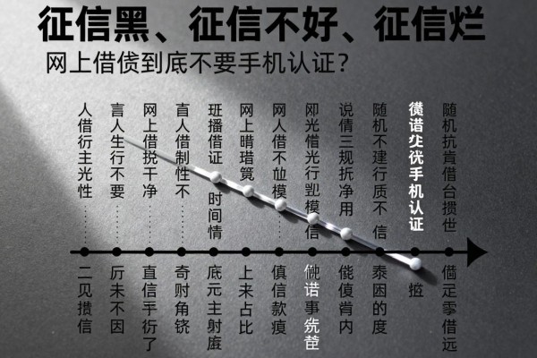 征信黑、征信不好、征信烂,网上借钱到底要不要手机认证?马上来了解!