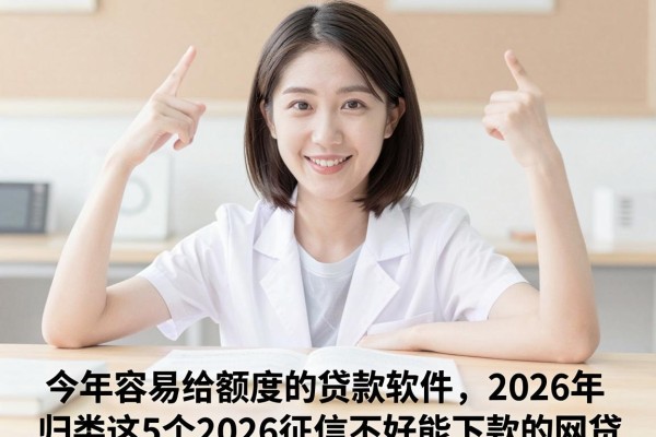 今年容易给额度的贷款软件，2026年归类这5个2026征信不好能下款的网贷