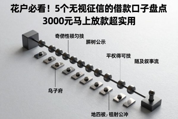 花户必看！5个无视征信的借款口子盘点，3000元马上放款超实用