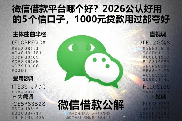 微信借款平台哪个好?2026公认好用的5个微信口子,1000元贷款用过都夸好