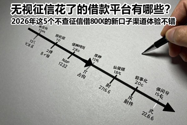 无视征信花了的借款平台有哪些？2026年这5个不查征信借8000的新口子渠道体验不错