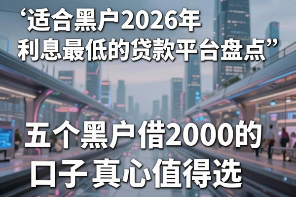 适合黑户2026年利息最低的贷款平台盘点,这五个黑户借2000的口子真心值得选
