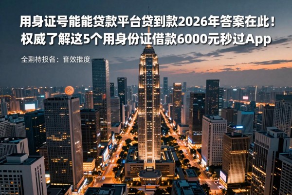 用身份证号能在贷款平台贷到款2026年答案在此!权威了解这5个用身份证借款6000元秒过app