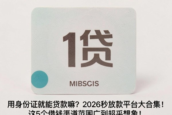 用身份证就能贷款嘛?2026秒放款平台大合集!这5个借钱渠道范围广到超乎想象!