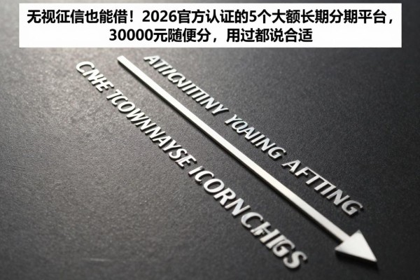 无视征信也能借!2026官方认证的5个大额长期分期平台,30000元随便分,用过都说合适