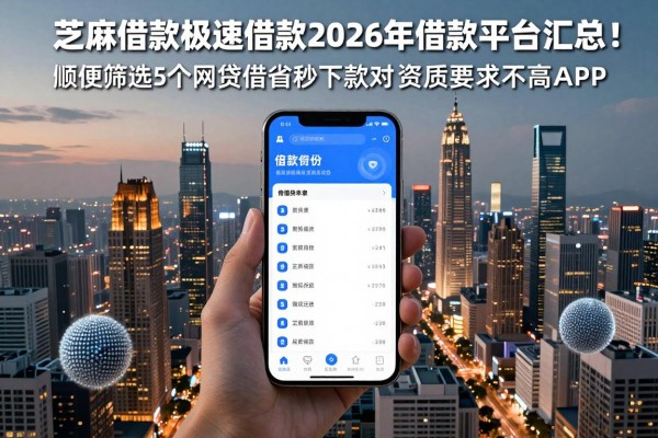 芝麻借款极速借款2026年借款平台汇总！顺便筛选5个网贷借钱秒下款对资质要求不高app