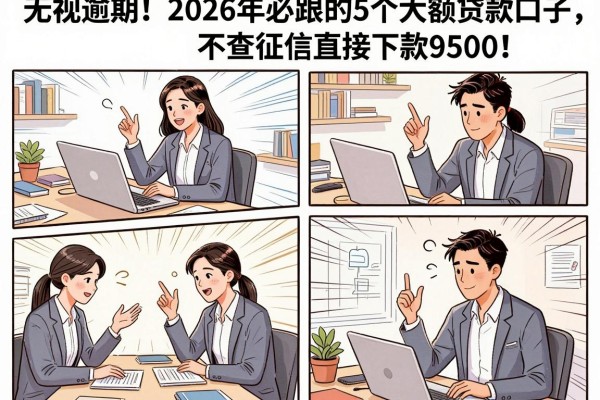 无视逾期!2026年必跟的5个大额贷款口子,不查征信直接下款9500