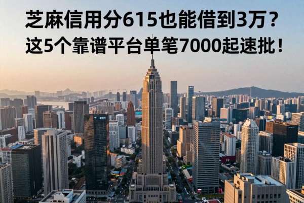 芝麻信用分615也能借到3万?这5个靠谱平台单笔7000起速批!