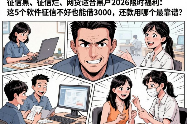 征信黑、征信烂、网贷适合黑户2026限时福利：这5个软件征信不好也能借3000，还款用哪个最靠谱？