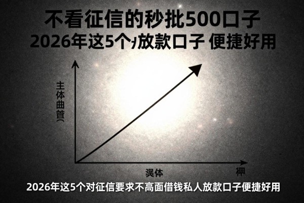 不看征信的秒批500口子,2026年这5个对征信要求不高的借钱私人放款口子便捷好用