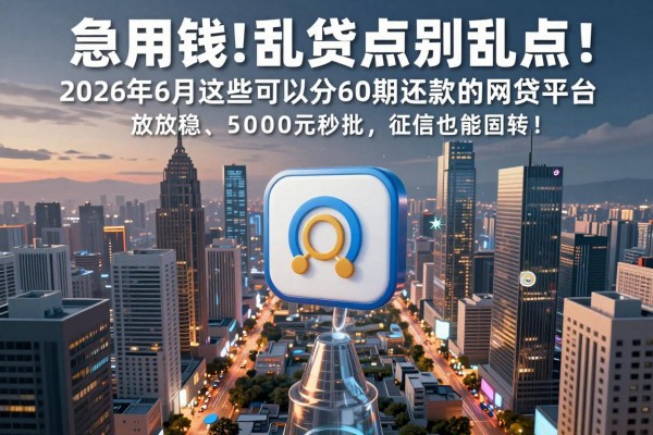 急用钱别乱点!2026年6月这些可以分60期还款的网贷平台,放款稳、5000元秒批,征信花也能周转!
