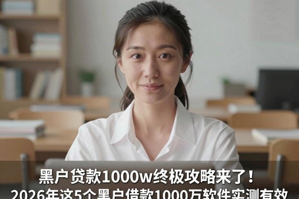 黑户贷款1000w终极攻略来了!2026年这5个黑户借款1000万软件实测有效
