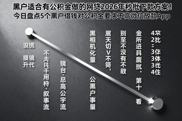 黑户适合有公积金做的网贷2026年秒批下款方案!今日盘点5个黑户借钱对公积金要求不高微信放款app