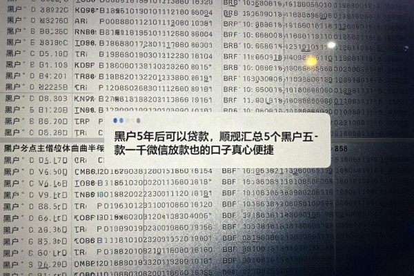 黑户5年后可以贷款,顺便汇总这5个黑户五年借款一千微信放款的口子真心便捷