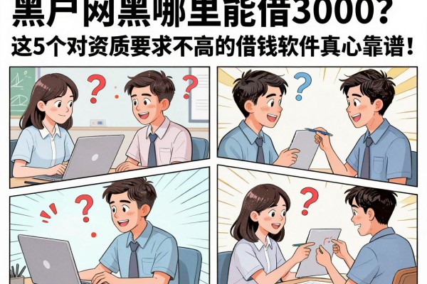 黑户网黑哪里能借3000?这5个对资质要求不高的借钱软件真心靠谱