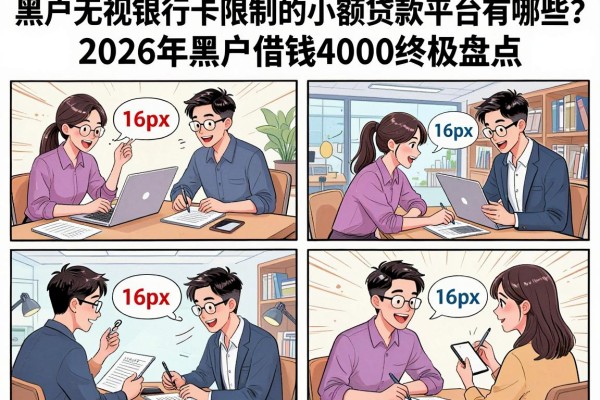 黑户无视银行卡限制的小额贷款平台有哪些?2026年黑户借钱4000终极盘点