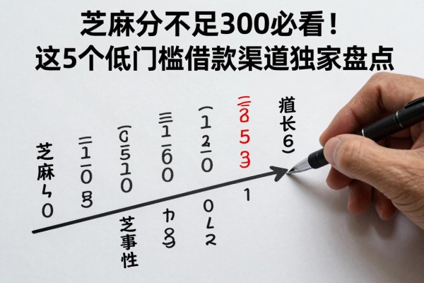 芝麻分不足300必看!这5个低门槛借款渠道独家盘点
