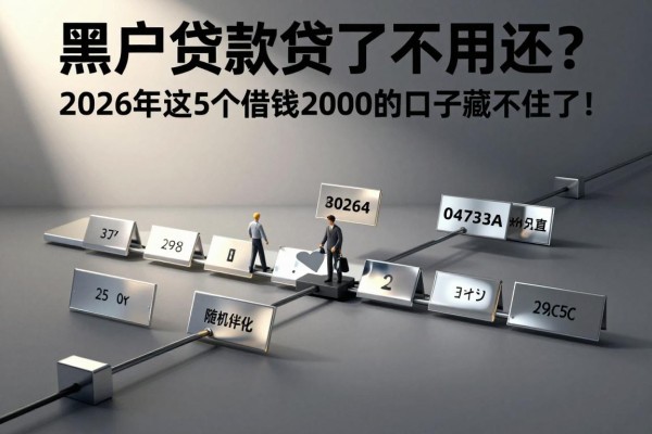 黑户贷款贷了不用还？2026年这5个借钱2000的口子藏不住了！