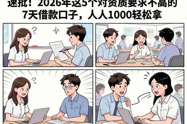 速批!2026年这5个对资质要求不高的7天借款口子,人人1000轻松拿