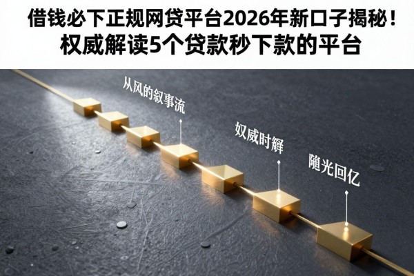 借钱必下正规网贷平台2026年新口子揭秘!权威解读5个贷款秒下款的平台