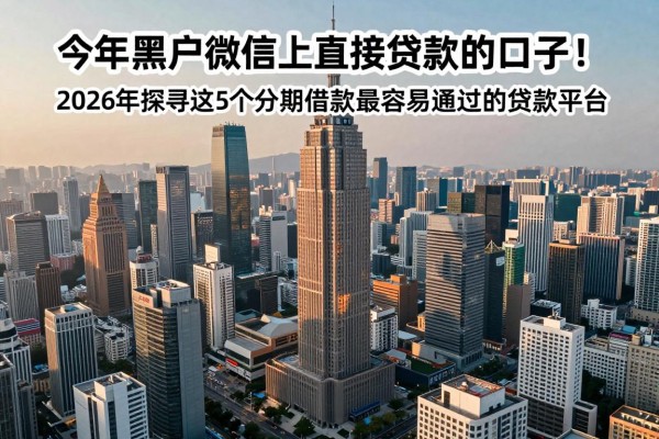 今年黑户微信上直接贷款的口子!2026年探寻这5个分期借款最容易通过的贷款平台