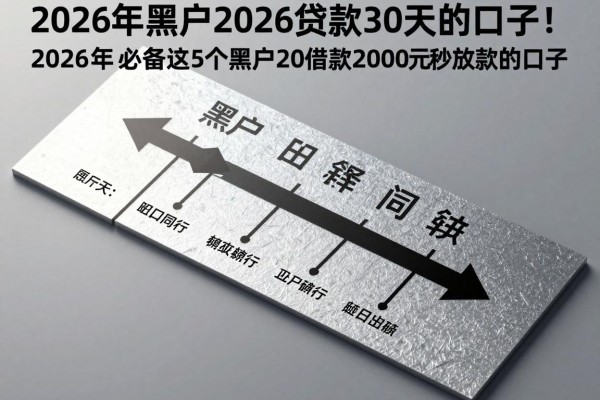 2026年黑户2026贷款30天的口子!2026年必备这5个黑户2026借款2000元秒放款的口子