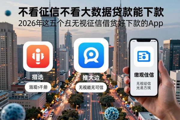 不看征信不看大数据贷款能下款2026年错过太可惜,推选这五个无视征信借钱好下款的app