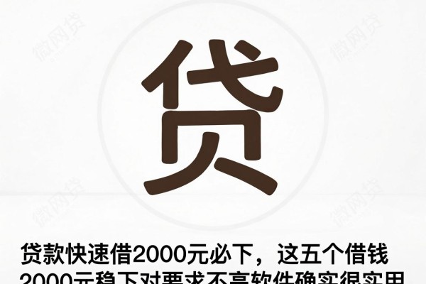 贷款快速借2000元必下,这五个借钱2000元稳下对要求不高软件确实很实用