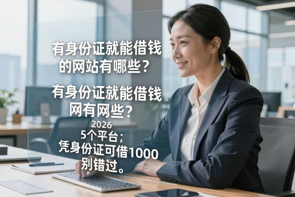 有身份证就能借钱的网站有哪些?2026这5个平台凭身份证可借1000,别错过!