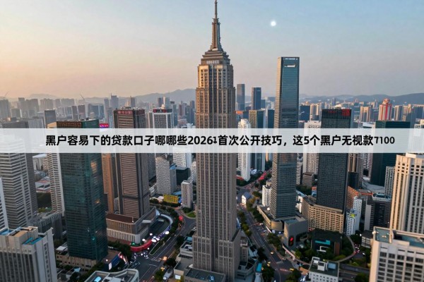 黑户容易下的贷款口子有哪些2026年首次公开技巧,这5个黑户借款无视查7000的口子蛮给力