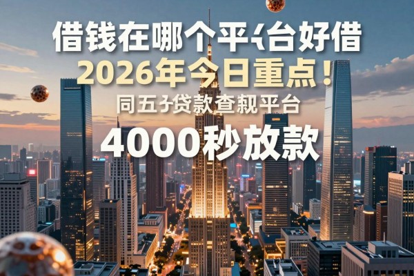 借钱在哪个平台好借2026年今日重点！同时介绍五个贷款无视查的平台4000秒放款