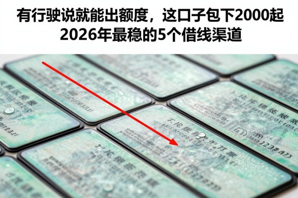 有行驶证就能出额度，这口子包下2000起，2026年最稳的5个借钱渠道